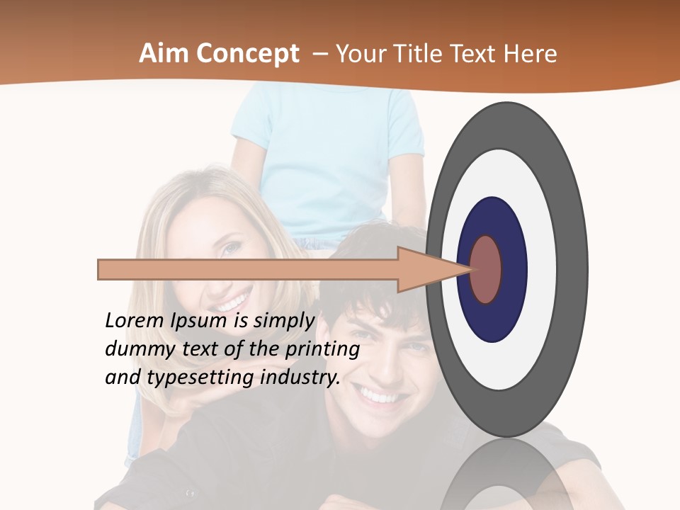 Happy Attractive Portrait PowerPoint Template