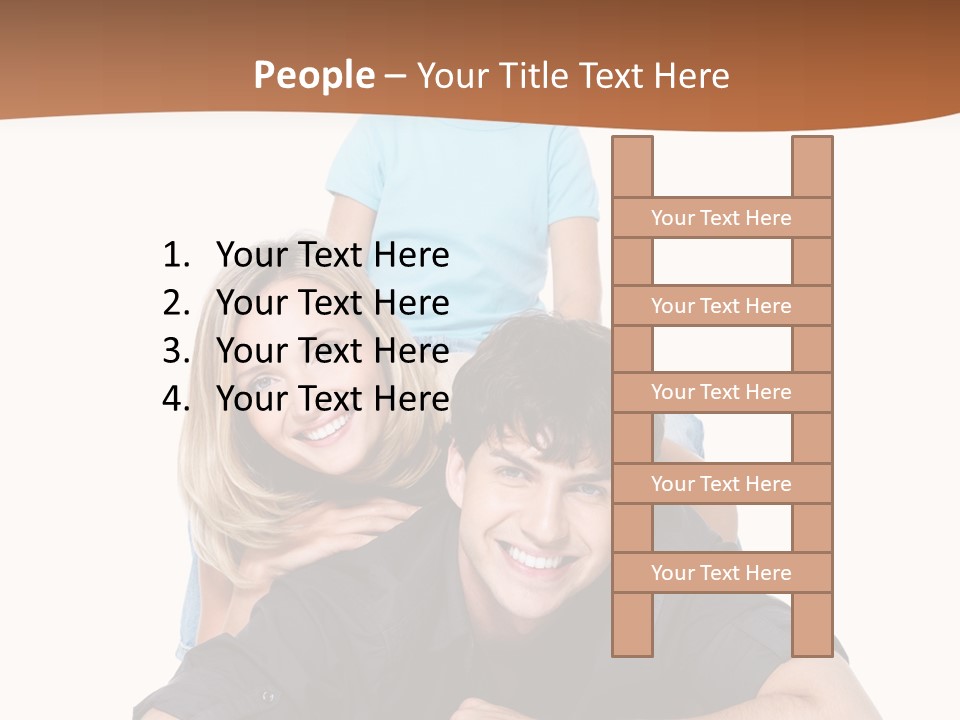 Happy Attractive Portrait PowerPoint Template