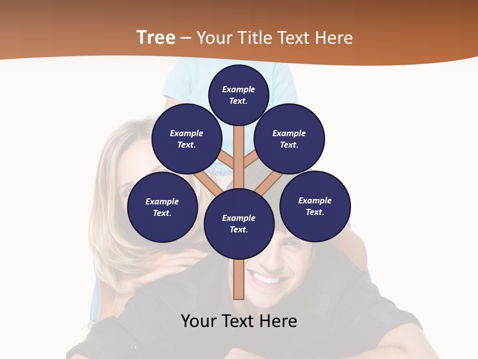 Happy Attractive Portrait PowerPoint Template