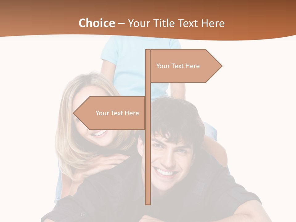 Happy Attractive Portrait PowerPoint Template