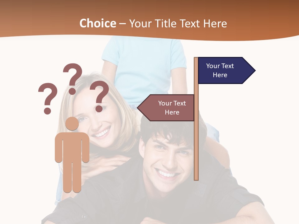 Happy Attractive Portrait PowerPoint Template