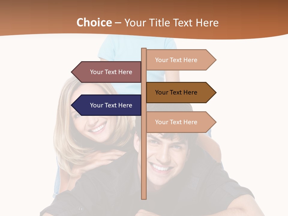 Happy Attractive Portrait PowerPoint Template