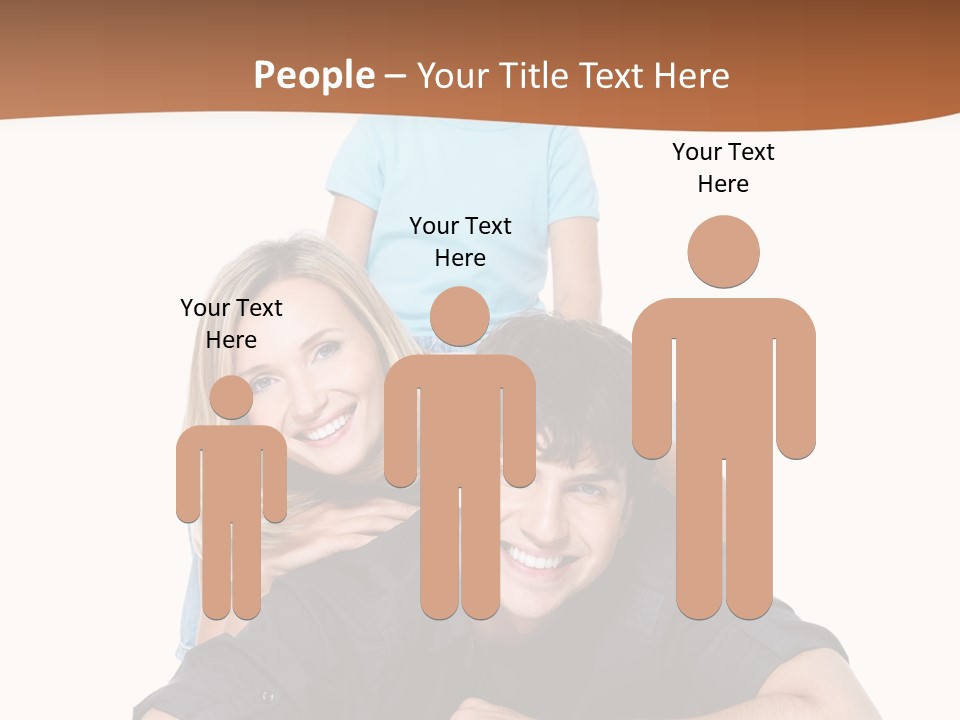 Happy Attractive Portrait PowerPoint Template