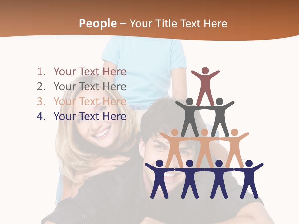 Happy Attractive Portrait PowerPoint Template