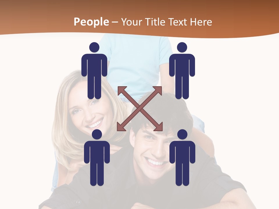 Happy Attractive Portrait PowerPoint Template