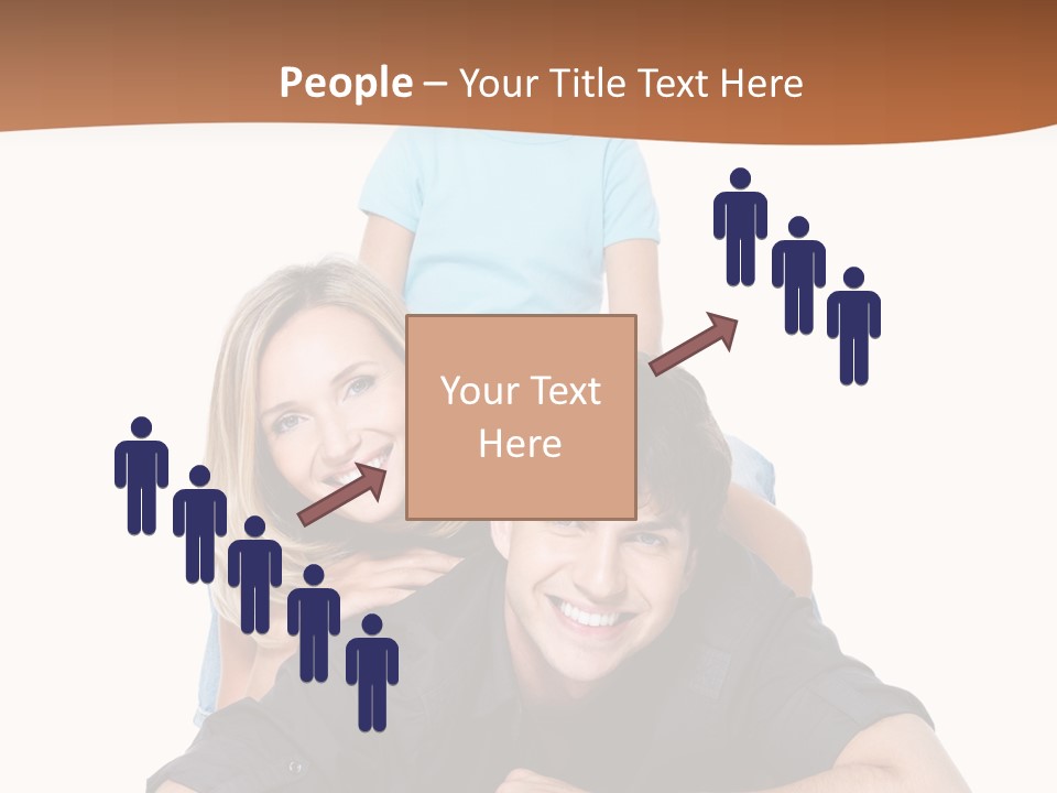 Happy Attractive Portrait PowerPoint Template