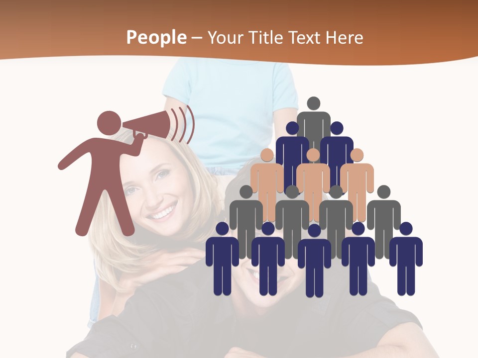 Happy Attractive Portrait PowerPoint Template