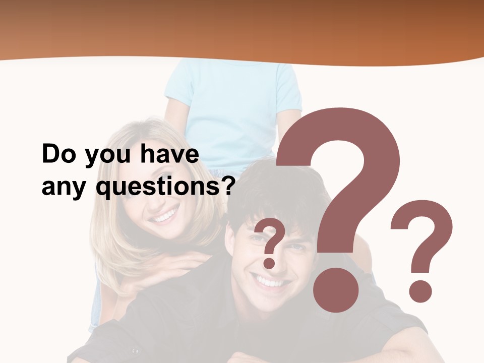 Happy Attractive Portrait PowerPoint Template