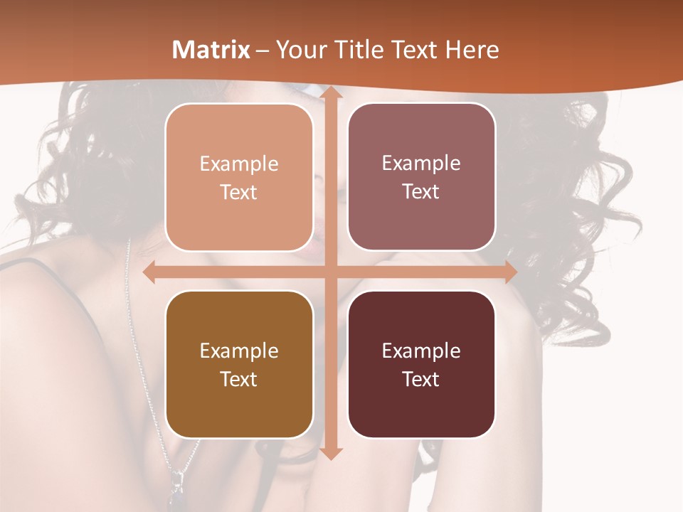 Caucasian Glamour Close Up PowerPoint Template