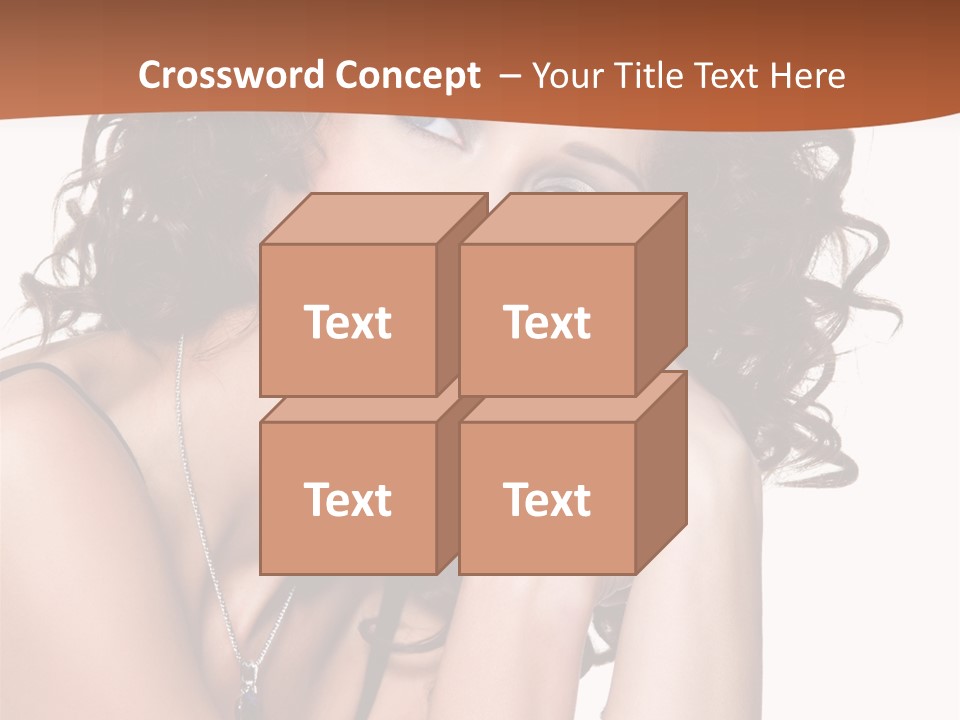 Caucasian Glamour Close Up PowerPoint Template