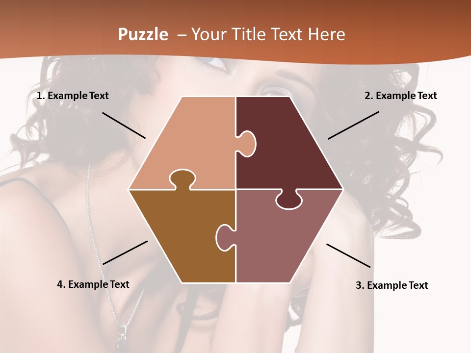 Caucasian Glamour Close Up PowerPoint Template