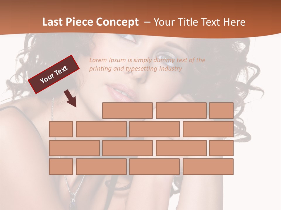 Caucasian Glamour Close Up PowerPoint Template