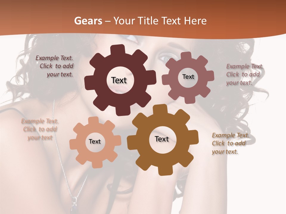 Caucasian Glamour Close Up PowerPoint Template