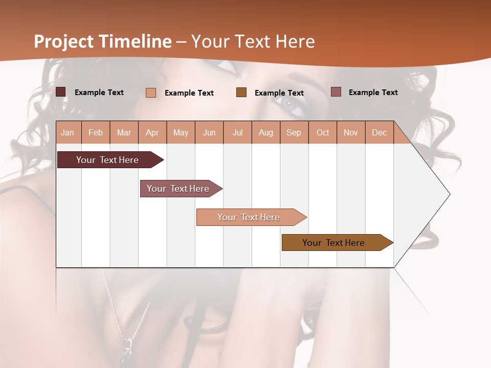 Caucasian Glamour Close Up PowerPoint Template