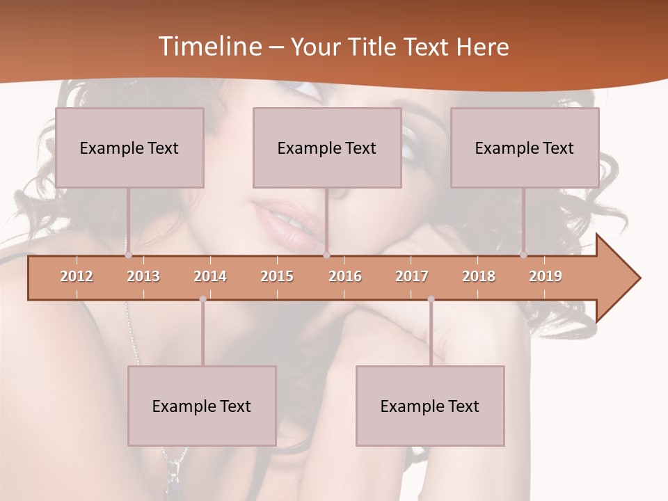 Caucasian Glamour Close Up PowerPoint Template