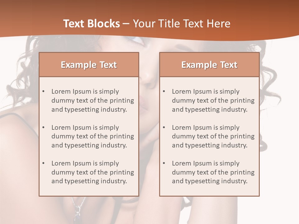 Caucasian Glamour Close Up PowerPoint Template