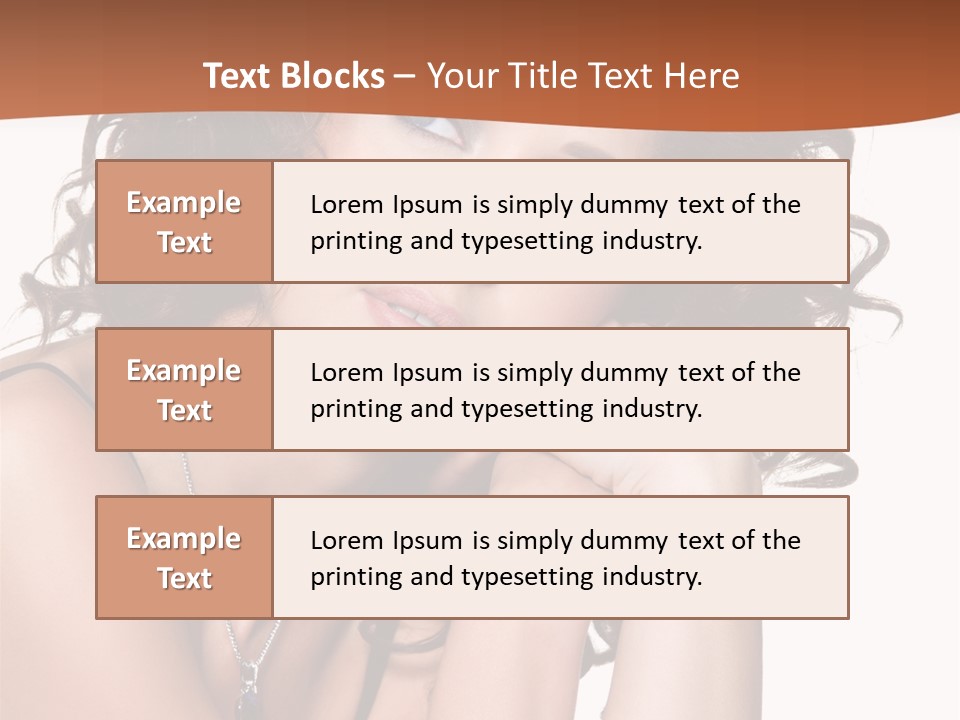 Caucasian Glamour Close Up PowerPoint Template