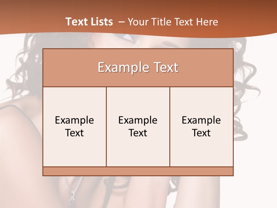 Caucasian Glamour Close Up PowerPoint Template
