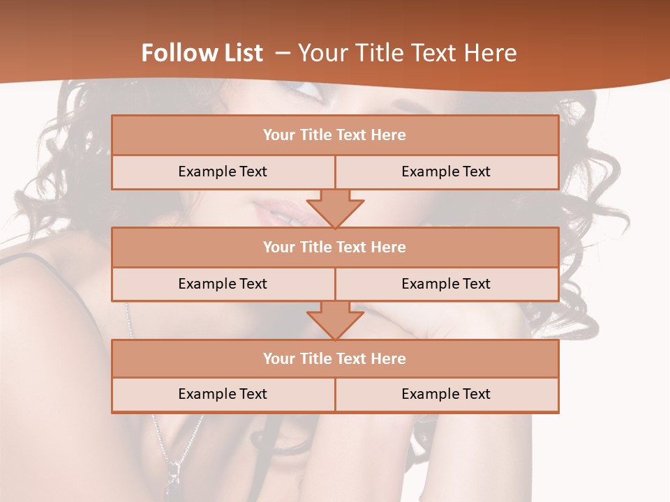 Caucasian Glamour Close Up PowerPoint Template