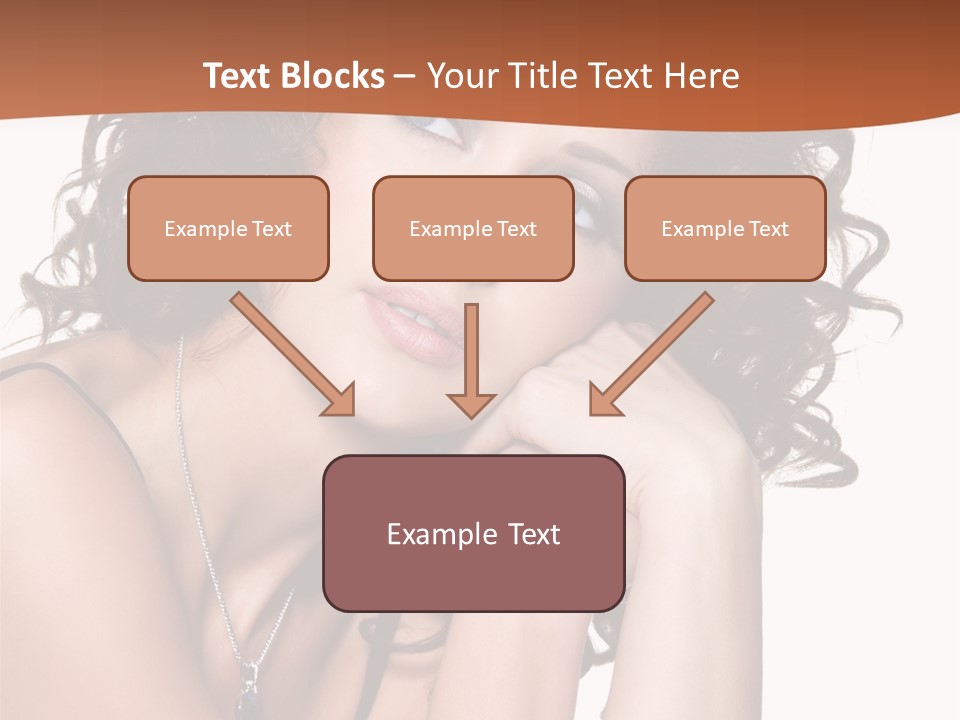 Caucasian Glamour Close Up PowerPoint Template