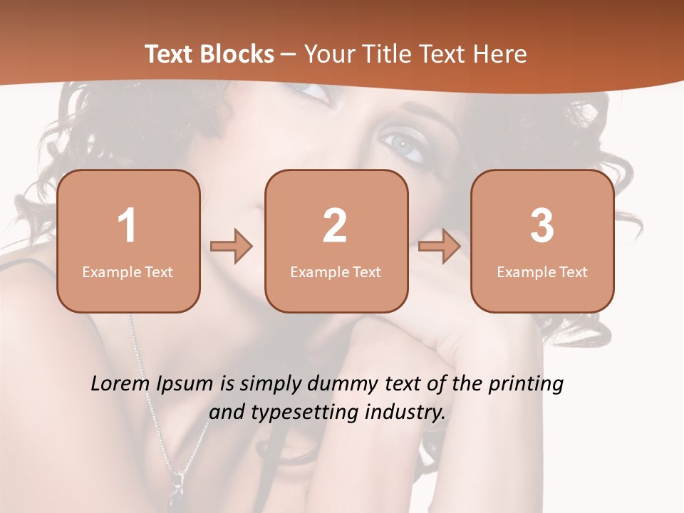 Caucasian Glamour Close Up PowerPoint Template