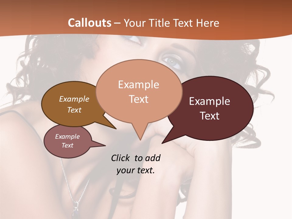 Caucasian Glamour Close Up PowerPoint Template