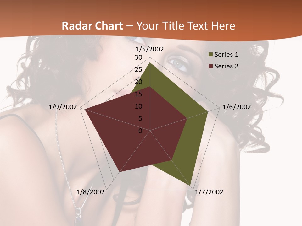 Caucasian Glamour Close Up PowerPoint Template