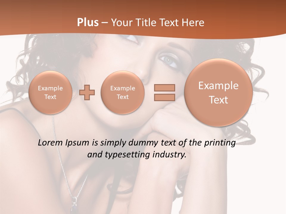 Caucasian Glamour Close Up PowerPoint Template