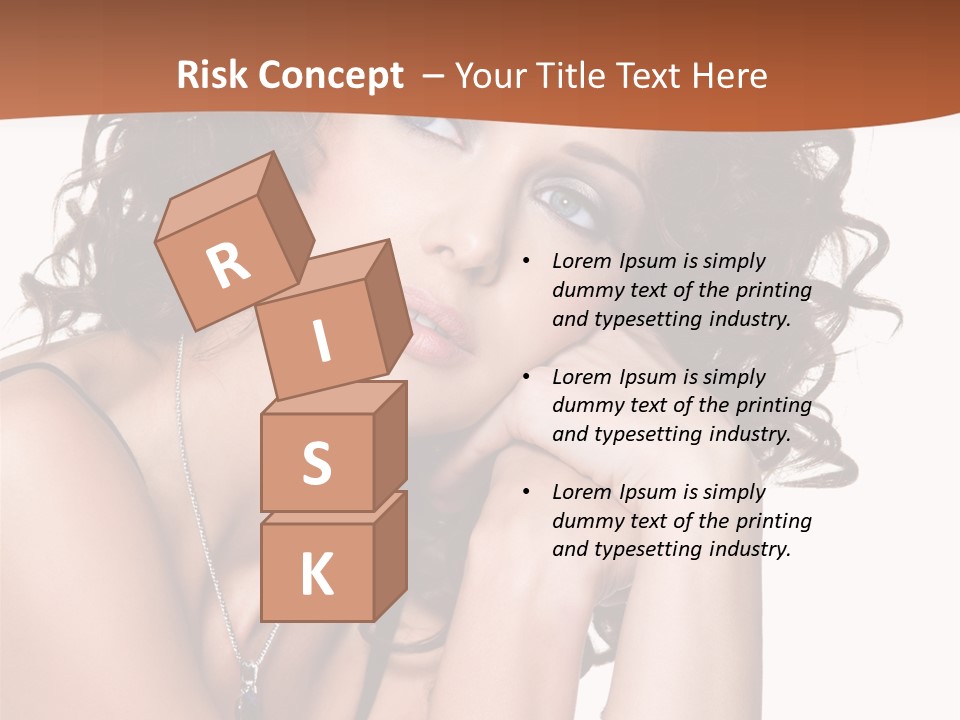 Caucasian Glamour Close Up PowerPoint Template