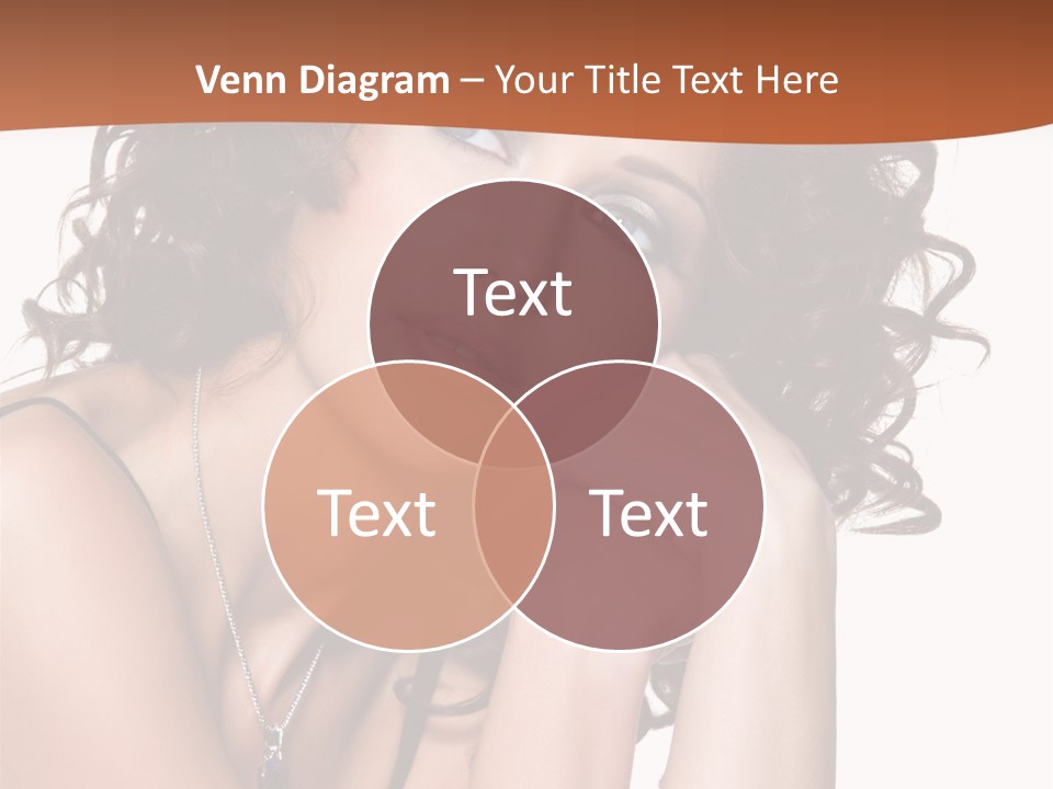 Caucasian Glamour Close Up PowerPoint Template