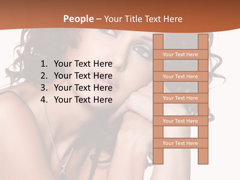 Caucasian Glamour Close Up PowerPoint Template