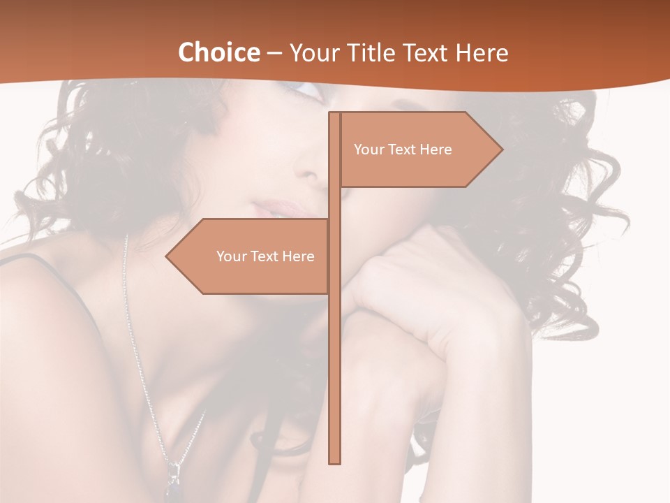 Caucasian Glamour Close Up PowerPoint Template