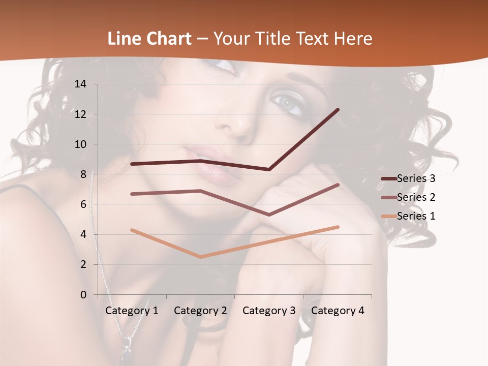 Caucasian Glamour Close Up PowerPoint Template