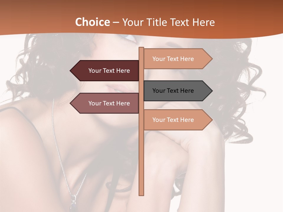 Caucasian Glamour Close Up PowerPoint Template