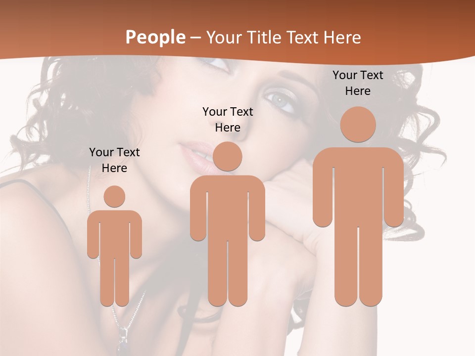 Caucasian Glamour Close Up PowerPoint Template