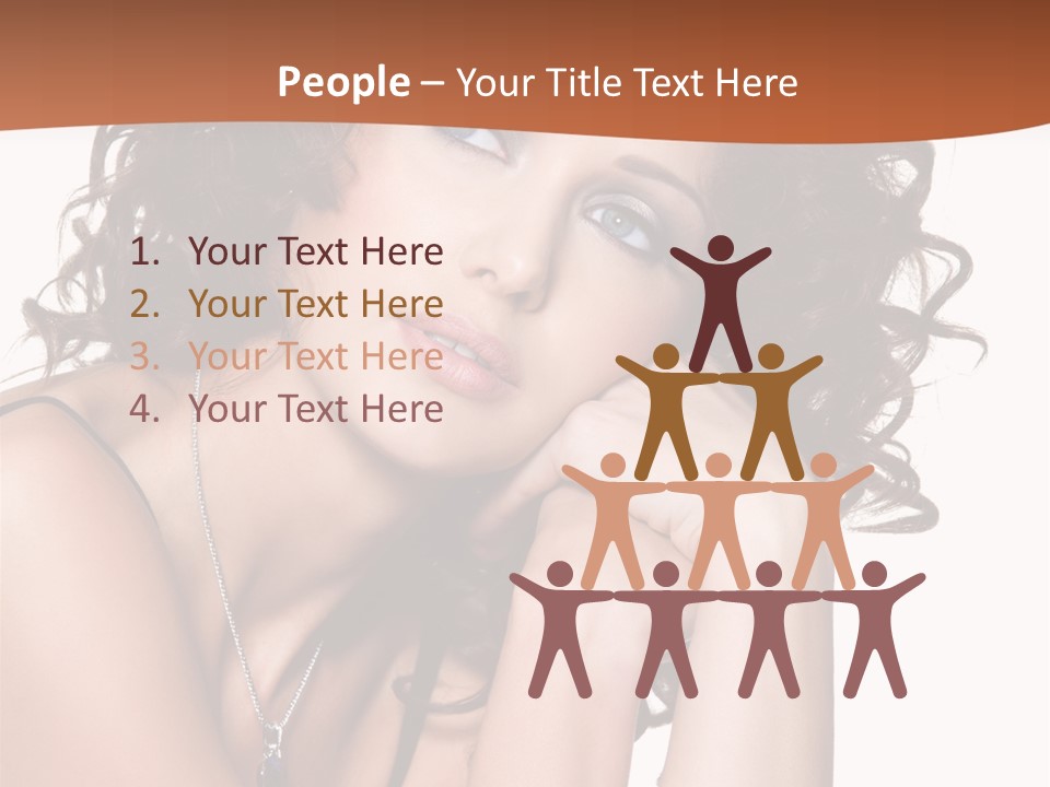 Caucasian Glamour Close Up PowerPoint Template