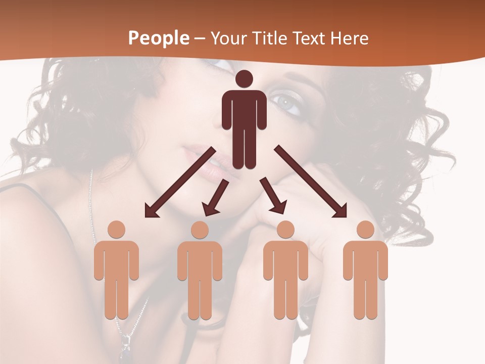 Caucasian Glamour Close Up PowerPoint Template