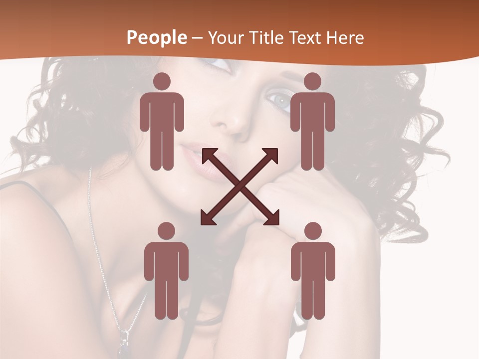 Caucasian Glamour Close Up PowerPoint Template