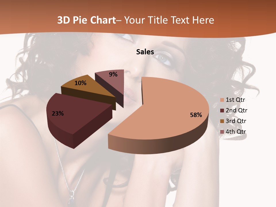 Caucasian Glamour Close Up PowerPoint Template