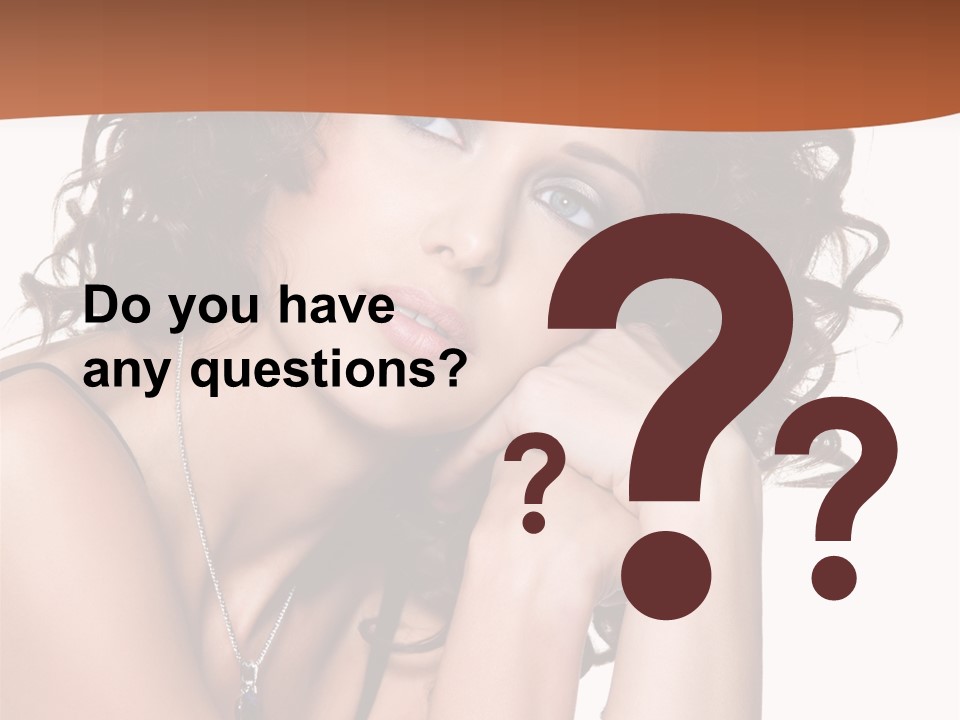 Caucasian Glamour Close Up PowerPoint Template