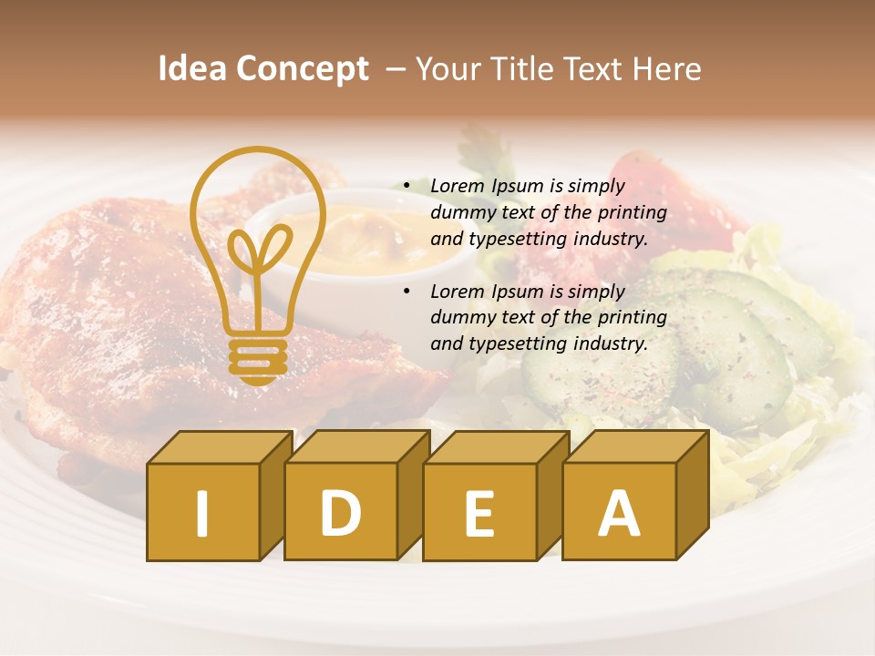 Drumstick Chicken Supper PowerPoint Template