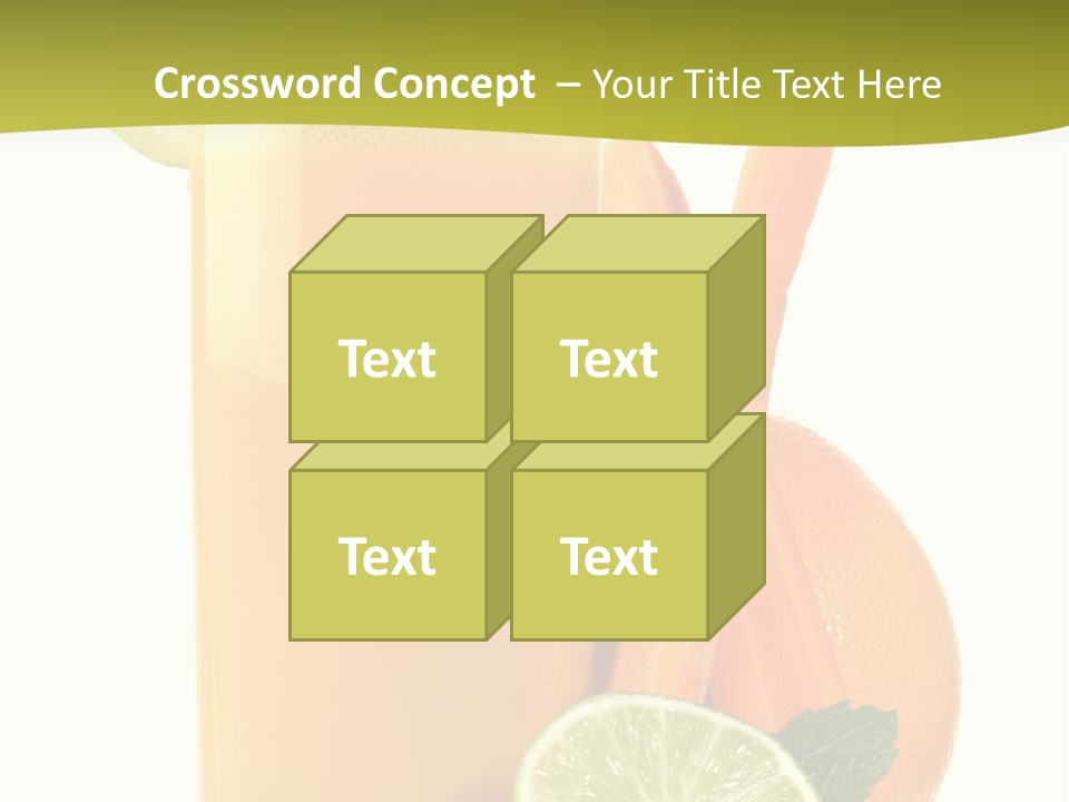 Carrot Crystal Drink PowerPoint Template