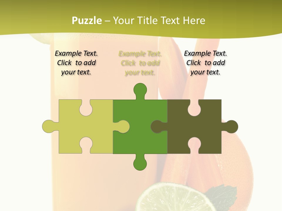 Carrot Crystal Drink PowerPoint Template