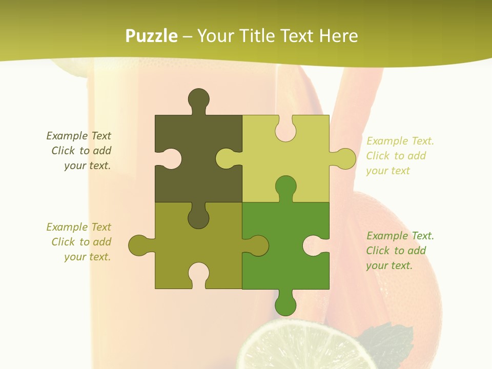 Carrot Crystal Drink PowerPoint Template