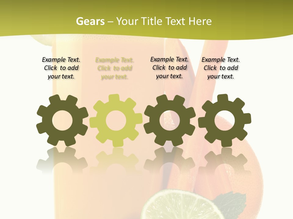 Carrot Crystal Drink PowerPoint Template