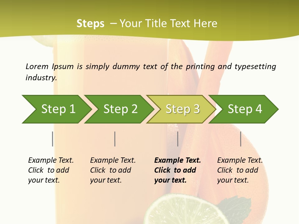 Carrot Crystal Drink PowerPoint Template