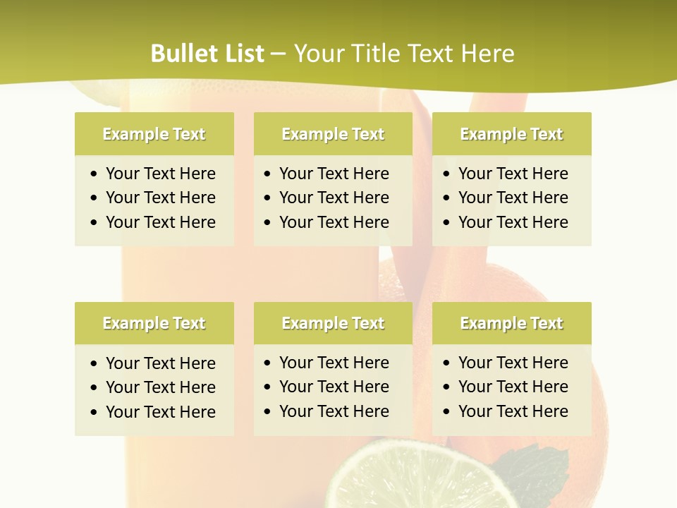 Carrot Crystal Drink PowerPoint Template