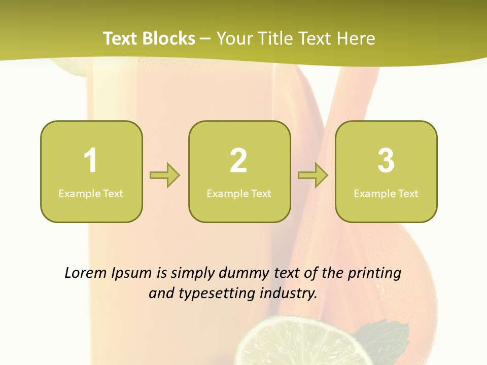 Carrot Crystal Drink PowerPoint Template