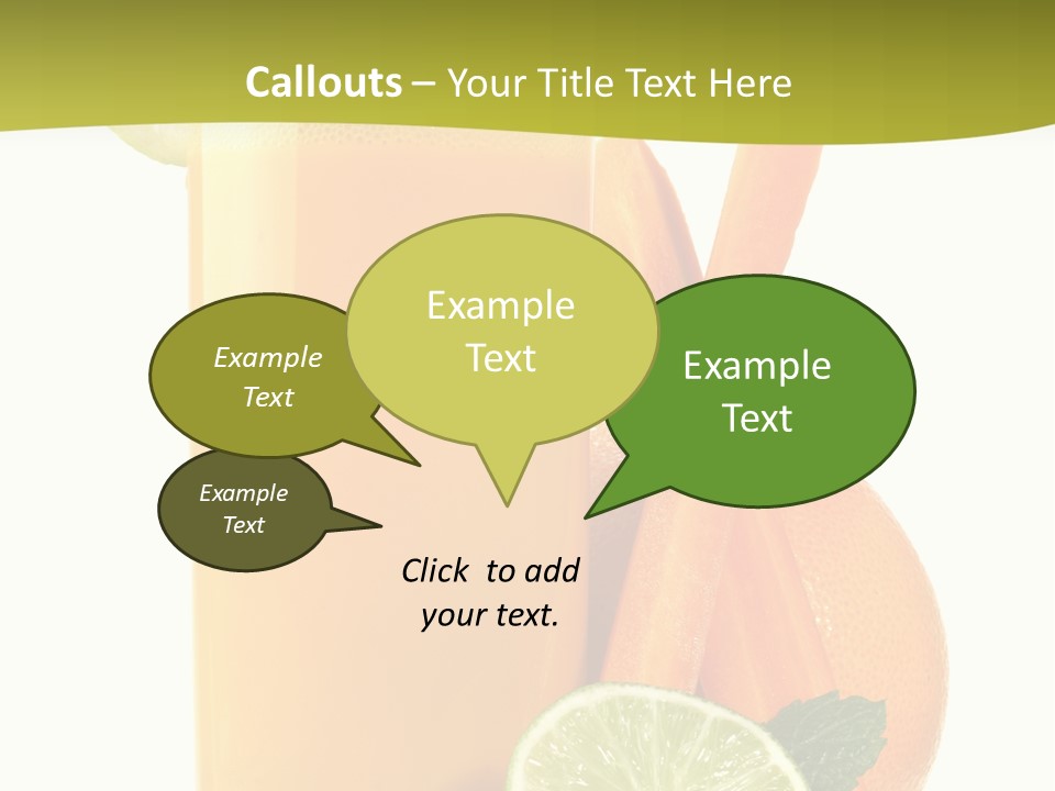 Carrot Crystal Drink PowerPoint Template
