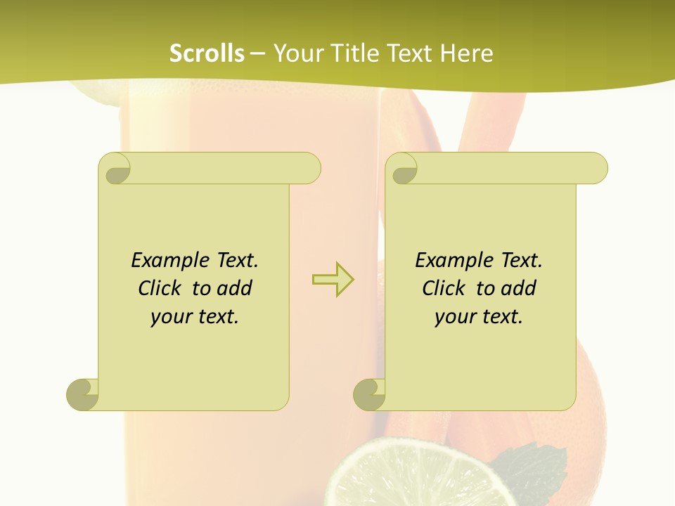 Carrot Crystal Drink PowerPoint Template